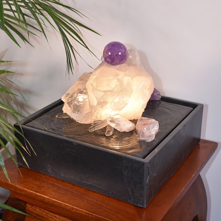 Design Kugelbrunnen Bergkristall Amethyst