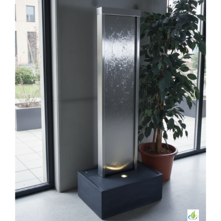 Wasserwand Titan Edelstahl Schiefer