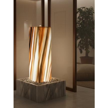 Lichtbrunnen Vangelis Sölker Marmor Schiefer Unikat