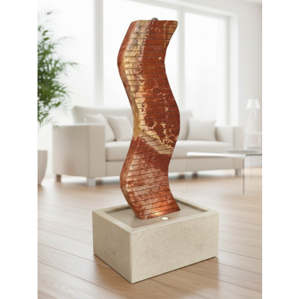 Sandstein Zimmerbrunnen Olimpos - Zimmerbrunnen als Standbrunnen für Wohnzimmer, Büro oder Foyer