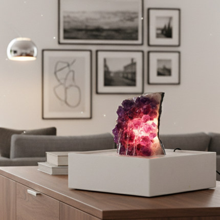 Zimmerbrunnen Amethyst Serie Tendence mit Marmorschale