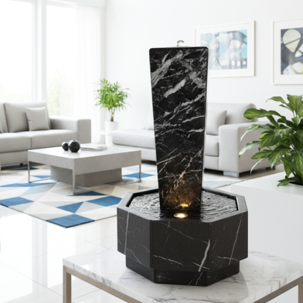 Zimmerbrunnen Nero Marquina Unikat