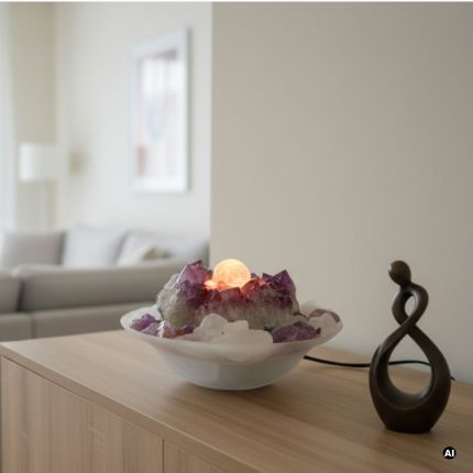 Edelstein Kugelbrunnen Limeira Amethyst