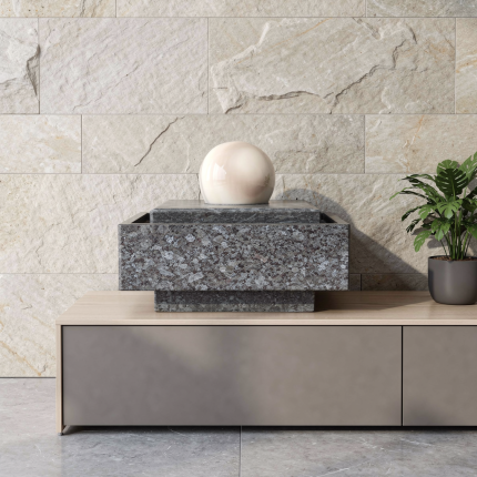Kugelbrunnen Granit Blue Pearl 2