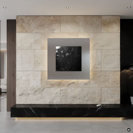 Wasserbild Granit Nero Assoluto