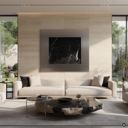 Wasserbild Marmor Nero Marquina