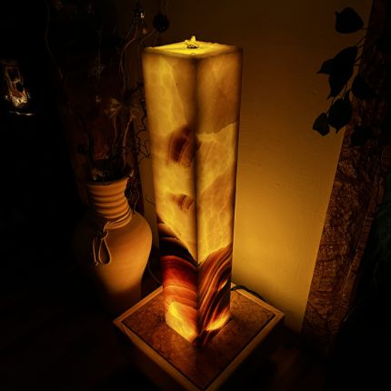 Marmor Wassersäule Onyx Gold 100